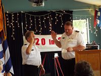 Swearing in new Commander